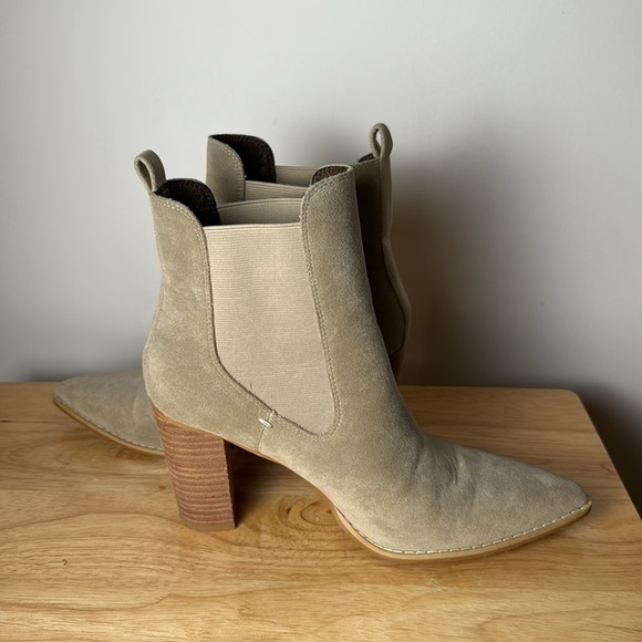 Mi.im Women's Esmee Chelsea Boots Tan Stacked Heel Pointed Toe size 8.5 - Picture 7 of 10